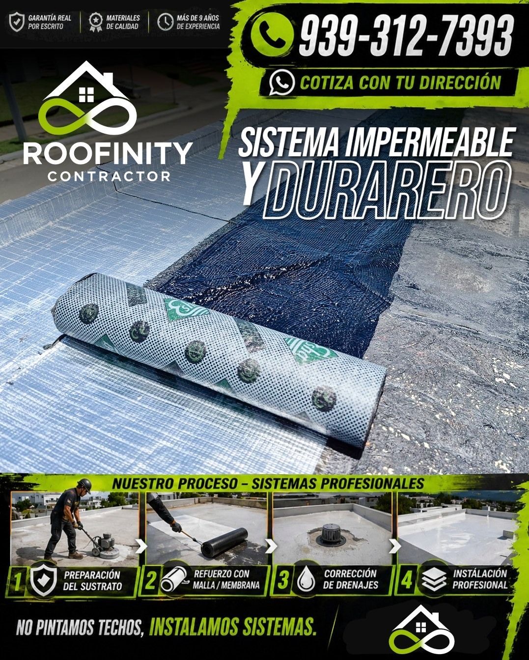 Sistema impermeable y duranero